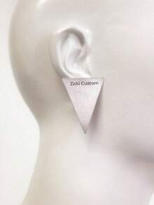 1 Pair Elegant Gold Cross Earrings, Stud Symbol Earrings, Gold Iconic Earrings, Everyday Jewelry, Original Design Earrings, Customized Jewelry For Opposite Designs, Personalized Name Customization Earrings, Opposite Styles, Rectangular, Abstract Design Styles. - Style 4 - View 7