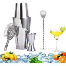 Juego de Coctelera de 13 Piezas de Acero Inoxidable para Bar - 4 Piezas - Ver 1