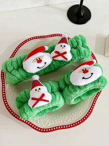 1pc High-Elastic Christmas (Women's Coral Fleece Headscarf Style) – Suitable For Assisting Both Men And Women In Facial Cleansing, And Can Also Be Used As Christmas Home Decor And Christmas Head Decoration,Gifts,Travel,Gifts For Women,Hair Stuff,Stocking Stuffers