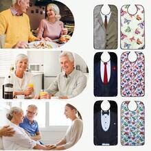 1pc/2pcs Fashionable Butterfly Pattern Apron, Multiple Designs, Clothing Protector, Foldable Bottom Pocket, Crumb Catcher, Dual Layer, Suitable For Adults, Elderly, And Caregiving - Multicolor - View 7