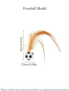 1pc Cat Toy, Feather Rubber Bouncy Ball, Pet Chasing Toy, Pet Self-Entertainment Toy, Suitable For Cats And Dogs, Household Pet Toy Ball, Interactive Toy For People And Pets, Made Of Rubber Material With High Elasticity, Durable And Damage-Resistant