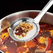 1pc/ Filter Scoop Stainless Steel Fat Skimmer Spoon Fine Mesh Strainer Food Strainer With Handle Kitchen Oil Skimmer StrainerFu. Home And Living New In, Cooking Utensils.,Kitchen Accessories, A Must-Have Kitchen Tools Gift For Home Chefs, Space-Saving Storage For Kitchen Organizers , Christmas Kitchen Gifts Idea