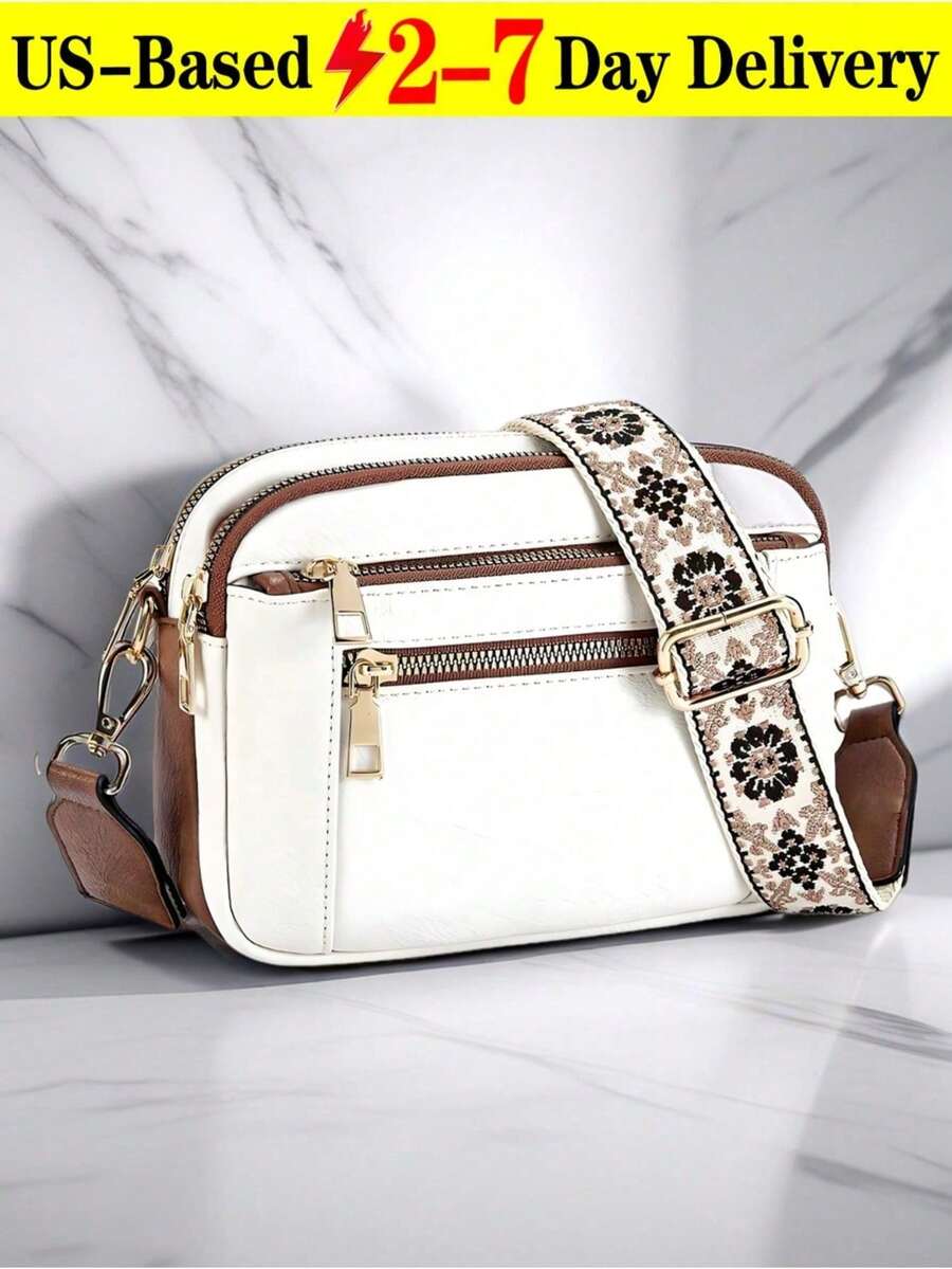 Bulk Telena Crossbody Bags Women Small Crossbody Bags Fashionable Vegan Leather With Adjustable Shoulder Strap, European And American Color Matching Multifunctional Zipper Crossbody Bags, Small Square Bags, Suitable For Going Out, Dating, Shopping, Shopping