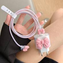 5-Piece Set 20W Charger Protective Cover EU Version, Protect Your 13 Pro Max Cable, Soft Heart Shape Charger Cover Compatible With 11 12 13 14 15 16 17Pro Max Cables, Charger Protector - Multicolor - View 5