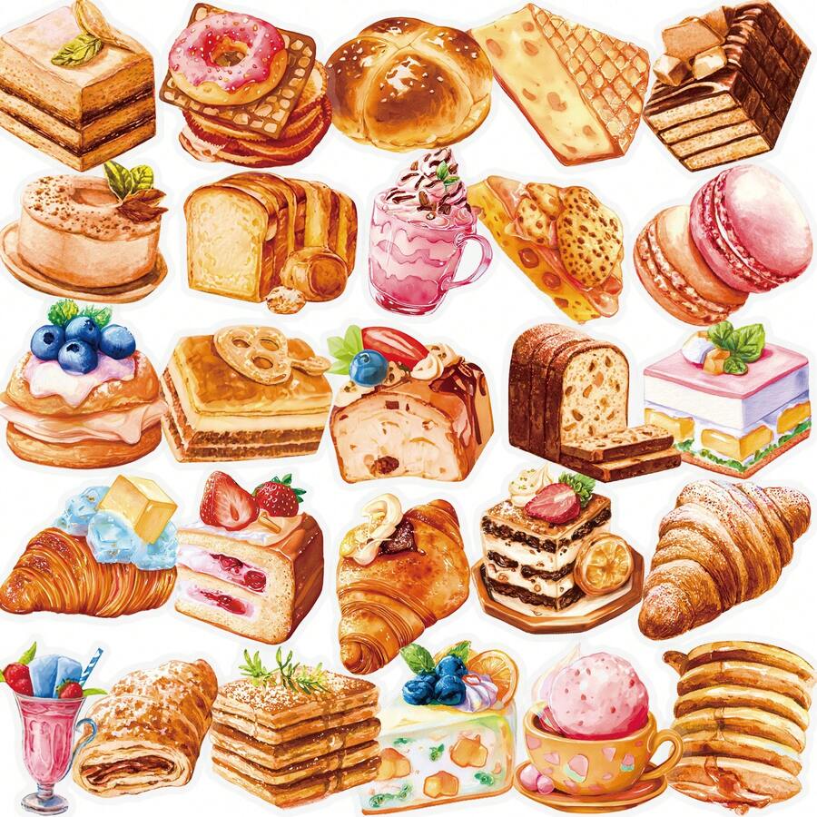 56 Creative, Cute, High-Definition And Waterproof Pet Transparent Stickers For InS-Style Dessert Cakes - 1 - 查看 1