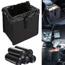 Hanging Waterproof Auto Garbage Bin, Leak Proof Collapsible Car Organizer, Portable Dustbin Large Capacity Storage Trash Bin For Vehicle, Truck, SUV