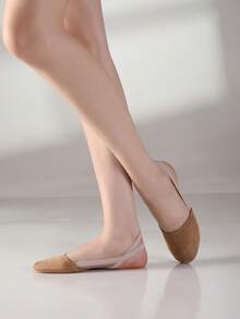 Half-Soled Dance Shoes, Suede Half-Toed Shoes, Cheerleading Rhythmic Gymnastics Shoes, Socks Ballet Shoes, Stretch Rotating Shoes,Practice Shoes,Yoga Shoes