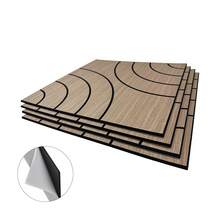 4 Packs Acoustic Wall Panels - Self-Adhesive 3D Wood Slat Wall Panel- Peel And Stick Sound Absorbing Panels For Noise Reducing - Feature Wall Decor For Home & Office