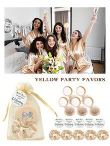 4/20pcs Bridal Party Gift Set, Pink Bow Mirror Comb Folding Hair Comb Bow Hair Ring, With Thank You Card And Storage Bag, Wedding, Suitable For Bridesmaids And Guests.Back To School,Hair Brush,Slick Back Brush,Styling Brush,Curly Hair Brush,Edge Brush,Hair Comb,Brush Hair,Hair Brush Set,Comb Hair,Comb For Curls,Detangling Brush,Hair Brush For Women,Hair,Travel,Hair Products,Hair Tools,Hair Stuff,Barber,Barber Accessories,Barbershop,Hairdressing Equipment