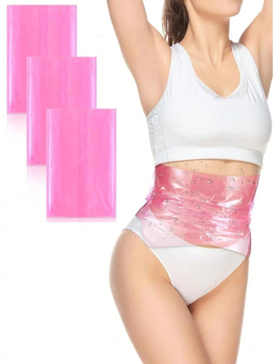 6pcs/3pcs/1pc Sauna Waist Trainer, Postpartum Belly Band, Waist Cincher, Sweat Enhancing Belt, Polyester Fiber, 110cm Length, Reusable Tummy Shaper - Pink - View 1