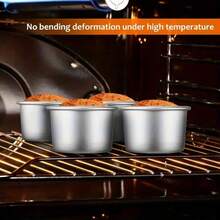 1pc/3pcs/6pcs, Aluminum Alloy Round Cake Mold With Removable Base, Suitable For Making Round Tower Cakes, Cheesecakes, Caramel Candies, And Chocolate Desserts - Essential Mini Tower Pan For Home Baking, Holiday Dessert Mold, Easy-Release Mold