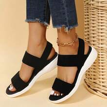Women's Arch Support Walking Sandals Comfortable Orthopedic Sandals Shock Absorbing Outdoor Casual Sports Beach Sandals - 黑色 - 查看 4