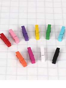 Pinzas de ropa mini resistentes para fotos, pinzas de ropa de madera natural con cuerda de yute, clips pequeños para manualidades, juegos de baby shower, colgar fotos decorativas, cócteles, bodas