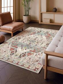 1件波西米亚风格室内装饰地毯，新款仿羊毛材质室内地毯，适用于客厅、沙发、卧室、床边防滑垫、餐厅厨房、办公椅垫、玄关门垫、户外野餐垫、户外露营毯 - 多色-1 - 查看 14