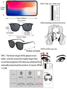 3pcs Women Plastic Geometric Frame Tinted Lens Personalized Fashion Glasses For Vacation For Party Decoration Accessories