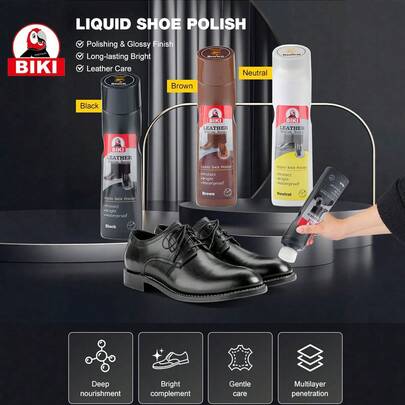 BIKI Black Shoe Polish, Brown Shoe Polish, Transparent Leather Care Liquid, Shoe Polish Ointment, Shoe Wax, Shoe Cleaning And Stain Removal, Leather Shoe Maintenance Oil, Genuine Leather Care, Suitable For Various Leather Goods Such As Leather Shoes, Leather Bags, Leather Clothes, Leather, Leather Sofas, Etc,Shoe,Spring Summer Picks,Brides Maid Gifts,Room,Bedroom Decor,Beach,Travel,For Men,For Women,Vacation,Wedding,Y2k,Party,Mother's Day Gift,Bedroom Decor,Garden,Kitchen Decor,Summer,Beach,Travel Essentials,Room Decor,Squishy,Graduation,Shoe Rack,Storage Saver,Outdoor,Garden,Travel Essential,Portable,Beach Essential,Graduation Season,Commencement,Graduation Ceremony,Graduation Gift,Graduation Present,Graduation Gift,Graduation Present,Congrats Grad,Congratulations Graduate,Valedictorian,Finish School,Graduation Party