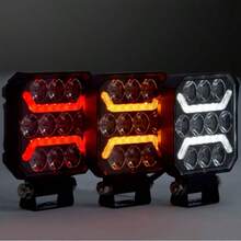 1 个 AURUM BEAM 30W 八角形 4 英寸 LED 工作灯，越野辅助灯，带独特的日间行车灯，适用于卡车、轿车、SUV、拖拉机、叉车和货车