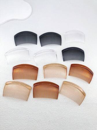 4/12pcs Women 23-Tooth Plastic Hair Comb Set, Suitable For Daily Hairstyling, Combs, Hair Comb