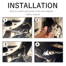 6pcs Oxygen O2 Sensor Spacer Adapter Extension Fix 45mm M18 X 1.5 Bung On Silver - Silver - View 10