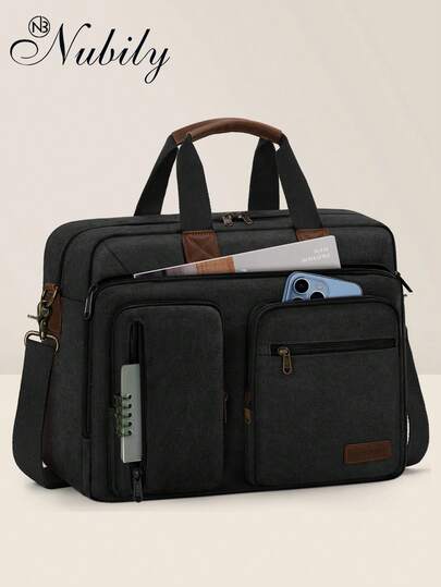 Waterproof Messenger Bag For Men, 15.6 Inch Laptop Briefcase For Work, Business Computer Shoulder Bag With Padded Compartment, Durable Work Bag For Commute & Travel