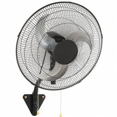 Wall Mount Fan, 18 Inch, 3-Speed High Velocity Max. 4000 CFM Oscillating Industrial Wall Fan, Commercial Or Residential For Warehouse, Greenhouse, Workshop, Patio, Basement, Black, ETL Listed