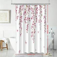 1 pièce Rideau de douche rose à fleurs de cerisier, décoration florale japonaise de sakura de printemps. Décoration de Noël