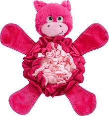 By Nina Ottosson Snuffle Palz Plush Snuffle Mat Dog Treat Puzzle, Non-Slip, Pink, Pig, Large,20999687 - 薑色 - 查看 1