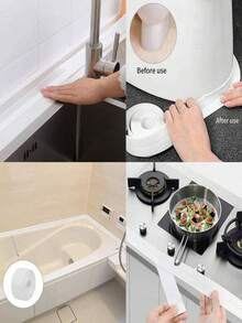 320CM PVC Waterproof Mold-Proof Sealing Tape, Self-Adhesive Caulking Tape For Kitchen & Bathroom Home Bathroom Decor Fall Decor Back To School