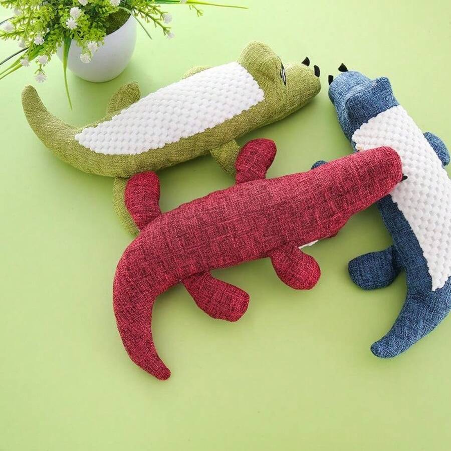Brinquedo de Cachorro de Pelúcia com Crocodilo de Desenho Animado Fofo ...