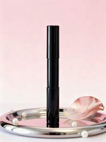 Cepillo de labios de silicona 2 en 1 con tapa, apto para brillo de labios/lápiz labial, aplica el maquillaje de manera uniforme y precisa, cerdas de silicona para un uso fácil e higiénico, cepillo de labios portátil coreano, negro