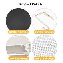 1 Pack Over The Door Storage Organizer With 5 Pockets 10 Mesh Side Pockets, 44 Lbs Weight Capacity Door Hanging Organizers And Storage For Bedroom, Bathroom, Pantry, Dorm - 米色 - 查看 5