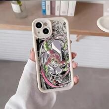 Custodia per telefono in stile manga giapponese classico "" per iPhone 16, 15, 14, 13, 12, 11 Pro Max, X, XR, XS Max, 8, 7 Plus - Custodia posteriore morbida in TPU antishock - Bordò - Visualizzare 3