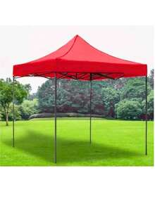 Carpa Toldo Plegable 3x3 Impermeable Y Reforzado  Color Azul, rojo o blanco - Rojo - Ver 8