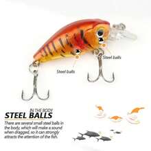 8pcs/1pc Premium Floating Crank Bait Minnow Fishing Lure Set - Realistic Topwater Artificial Bait For Successful Fishing