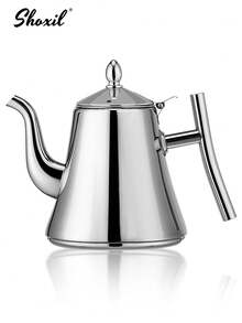 shoxil 1pc Stainless Steel Teapot With Infuser, Insulated Coffee Pot, Water Pot, Coffee Kettle, Boiling Tea Kettle, For Home, Hotel, Cafe, Restaurant - Pot - View 7