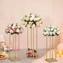 Vincidern 4Pcs 23.6inch Metal Flower Stand For Party,Elegant Golden Column Wedding Flower Stand For Showcasing Flowers Wedding Home Party Decorations ,Event, Party Road Leads,Mother's Day Party Supplies - Vàng (4 Cái) - Xem 6