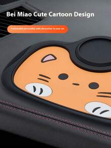 YITUMU Supporto per telefono auto con design carino a forma di gatto, rotazione a 360°, tappetino antiscivolo multifunzionale in silicone per cruscotto, accessorio universale per interni auto