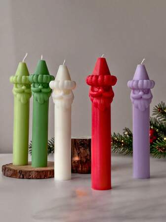 1pc Christmas Santa Claus Candle Silicone Mold, Suitable For Christmas Scene Decoration, Can Be Used To Make Scented Candles, Concrete Decor, Resin Christmas Ornaments And Clay Crafts, Also Ideal For New Year Gifts, Providing Diverse Shapes For Daily Living Room, Dining Table And Holiday Homemade