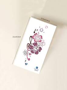 STARTTOOS 极简主义临时纹身贴纸，豹纹和花卉图案，适用于大腿、手臂等部位，防水逼真，适合派对、夜店、聚会、节日等场合。 - 彩色 - 查看 6