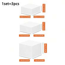 6 piezas/3 piezas Soporte de exhibición de alimentos de acrílico blanco de autoservicio, soporte de exhibición multifuncional de acrílico de 5 lados con fondo hueco, adecuado para brunch, buffet, boda, fiesta, fiesta de cumpleaños, boda romántica, baby shower, despedida de soltera, mesa de postres, exposición de arte (Seleccione cuidadosamente el conjunto apropiado, el producto tiene marcas de tamaño detalladas y las opciones de tamaño del conjunto son grandes y pequeñas)