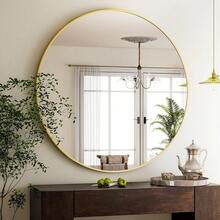 24" Wall Mirror Bathroom Mirror Wall Mounted Round Mirror