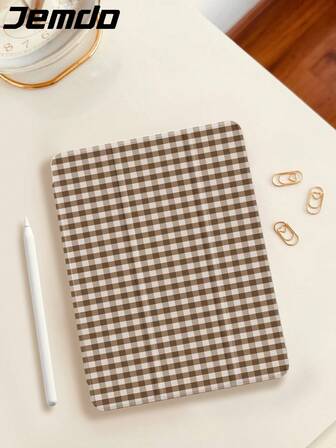 1 件简约双色格子平板电脑保护壳，适用于 Apple iPad 10.2 英寸 2021/2020、iPad 9/10 代、iPad Pro 11 英寸 2025、Galaxy Tab A8 10.5 英寸 2uawei Matepad 10.4，防震，笔架，睡眠/唤醒支持