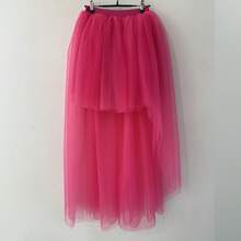 Women's Colorful Stylish Asymmetrical Tulle Skirt, Europe And America Design, Sexy Hem, Suitable For Daily Wear And Stage Performance - Multicolor - View 21