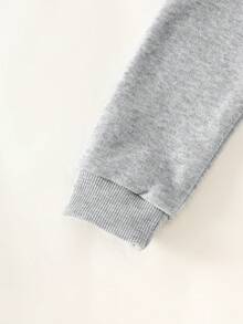 2pcs/Set Girls Sports Outfit, Young Girl Zip-Up Hoodie Sweatshirt + High Waist Loose Sports Pants Set, Girls Clothing, Children Apparel