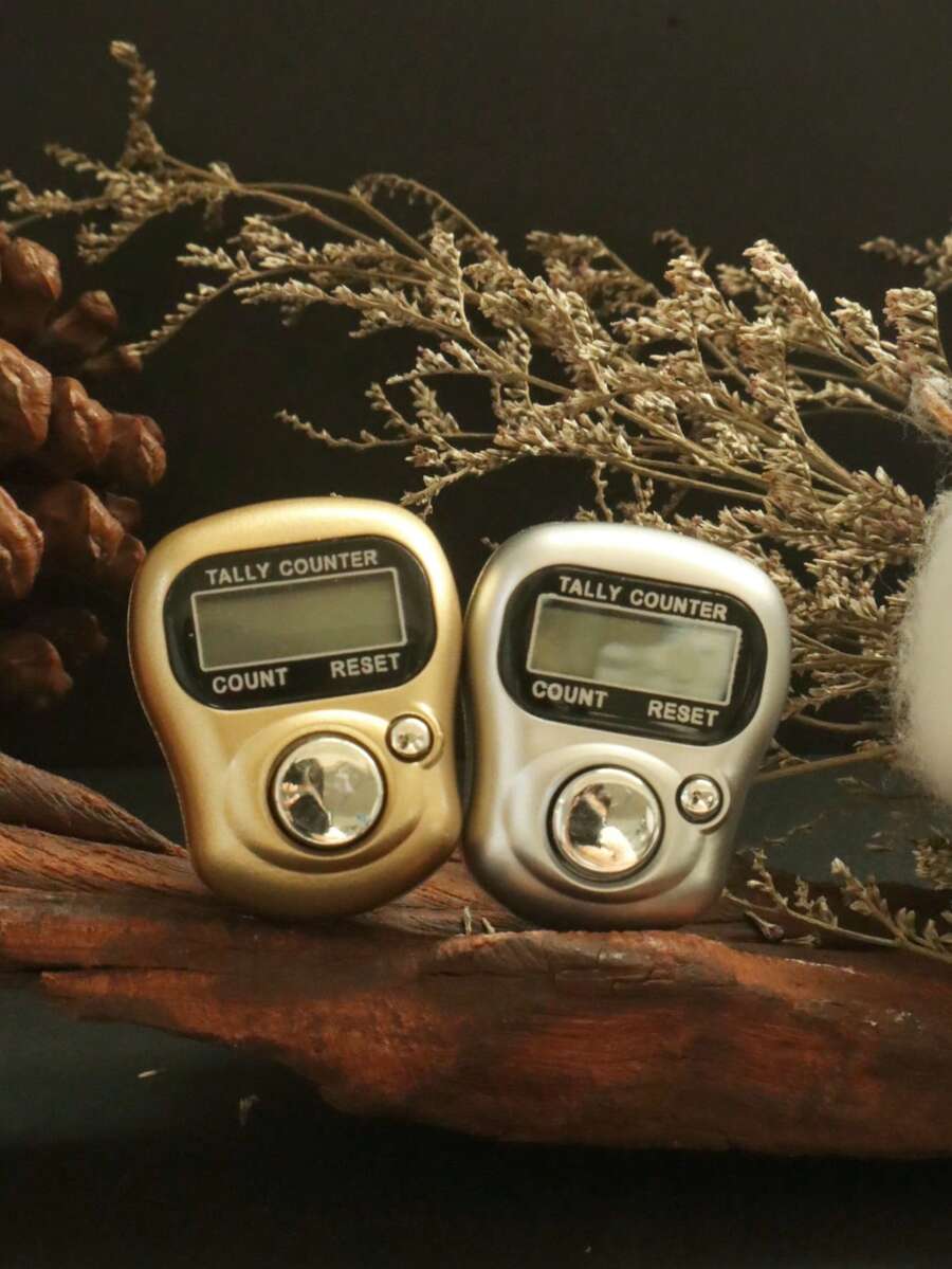 1 pezzo/5 pezzi/10 pezzi Mini contatore tally, piccolo e carino contatore ad anello indossabile, contatore digitale elettronico portatile di alta qualità, contatore manuale silenzioso con pulsante, contatore da dito portatile per studio, sport e altre attività di conteggio - Multicolore - Visualizzare 1