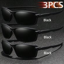 3PCS Fashionable Vintage Cycling Fishing Unisex Sport Glasses Men Women Classic Retro Mountaineering Outdoor Sports Glasses Male Female Luxury Brand Designer Glasses Tropical Beach Vacay Summer Pastels Eyeglasses Glittering Material Classy Aesthetic Vacation Outfits Shades Man Classic Cycling Shopping Outdoor Sports