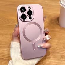 Metal Finish Soft Phone Case Compatible With Iphone 17 17 Air 17 Pro 17 Pro Max, Featuring Scratch-Resistant, Shock-Absorbing Full Camera Protection In An Ultra-Thin Design, Compatible With Iphone 13 11 16 Pro Max 15 14 12 16e - Rose Gold - View 3