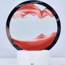 1pc Led Creative Sandglass, Festival Gift, Glass Liquid Sand Painting Night Light, Usb/Battery Dual-Use Touch Night Light, Bedroom Ambient Table Lamp, Home Decoration, Gift For Friends Birthday Gifts Graduation - Glass Quicksand Painting Night Light - View 9