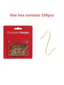 One Box Contains 100pcs,S-Shaped Hooks, Christmas Tree Decoration Hooks, Christmas Hanging Accessories, Multi-Functional Hooks. Boxed Small Hooks. Christmas Tree Hanging Hooks, Home Decoration Hooks, Courtyard Decoration Hooks. Colored Lantern Hooks, Lamp Wire Decorative Fixing Hooks. Christmas Decoration Hooks - Essential Christmas Decoration Pendants - The Perfect Christmas Tree Decoration Hooks Christmas Decorations Room Decor Winter Christmas Decorations Home Christmas Gifts Christmas Decor