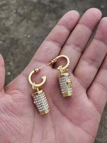 18 Karat vergoldete, dicke und strapazierfähige Fang-Familie Klassische neue Ohrringe, modische und exquisite Anhänger-Ohrringe mit Volldiamanten für Frauen, geeignet für den täglichen Gebrauch, Veranstaltungen und als Geschenk